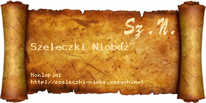 Szeleczki Niobé névjegykártya